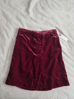 NWT Anthropologie Fuschia Velvet Size 6 Skirt